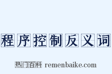 程序控制反义词是什么意思的图片